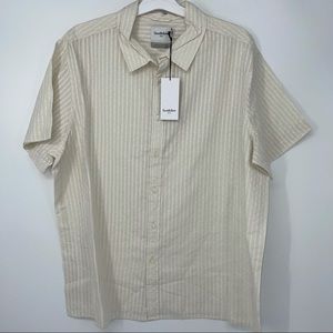 GOODFELLOW & CO. MEN'S CREAM COLOR BUTTON DOWN MED
